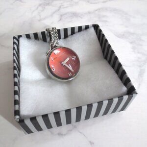 Marc Jacobs Orange and Silver Round Circle Globe Pendant Keychain Watch